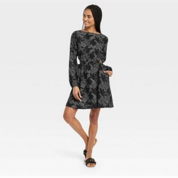 🆕👗Balloon Long Sleeve Mini A-Line Dress - Picture 3 of 4